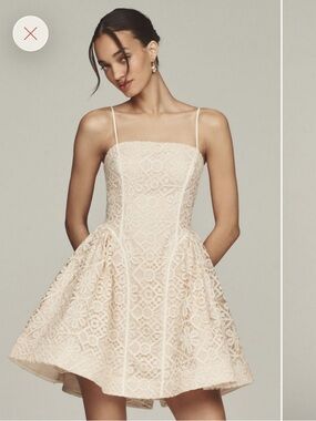 New With Tags Anthropologie Basque Waist Mini Dress Sz 6